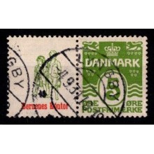 Reklame - 5 øre grøn - Børnenes Kontor - AFA 46 - Frimærke - Stemplet.